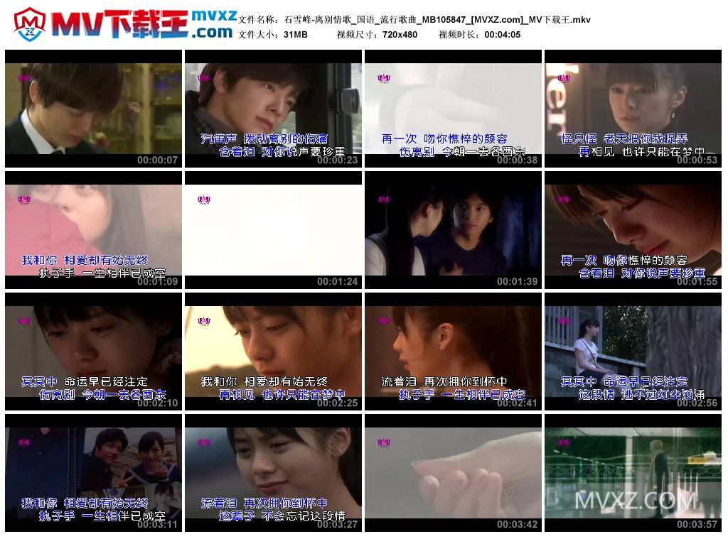 石雪峰-离别情歌_国语_流行歌曲_MB105847